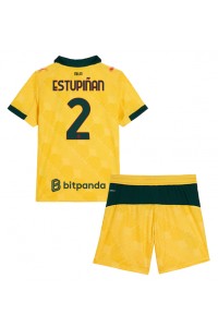 AC Milan Pervis Estupinan #2 Jalkapallovaatteet Lasten Kolmas peliasu 2025-26 Lyhythihainen (+ Lyhyet housut)